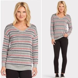 Peyton Jensen Jessie Multi Stripe Tunic Sweater